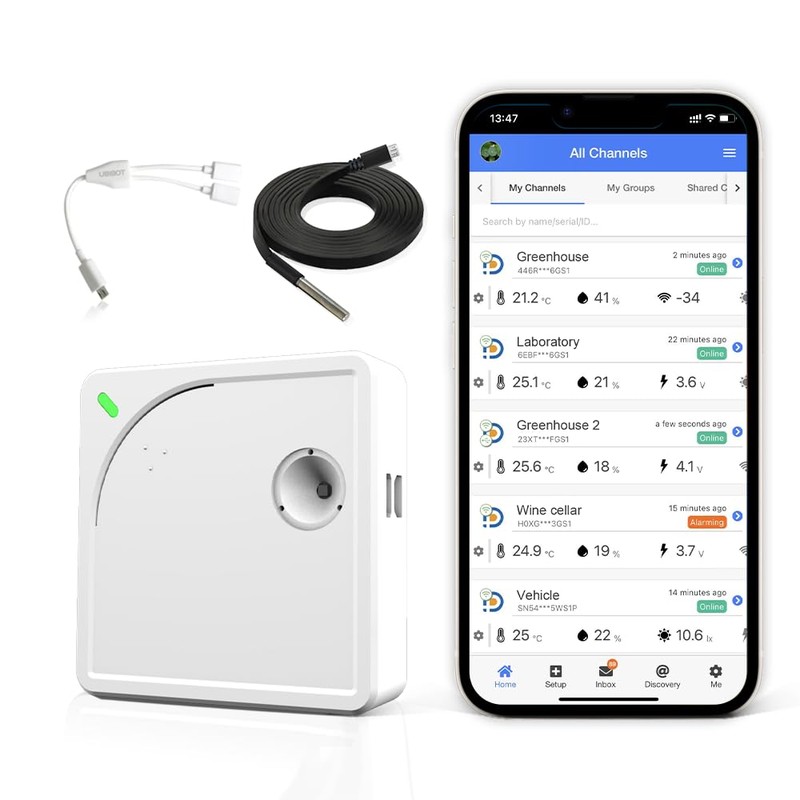 Alertify WS1 temperature monitoring device with app